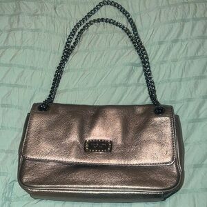 Michael Kors Jet Set Convertible Chain Bag In Metallic Rose Gold